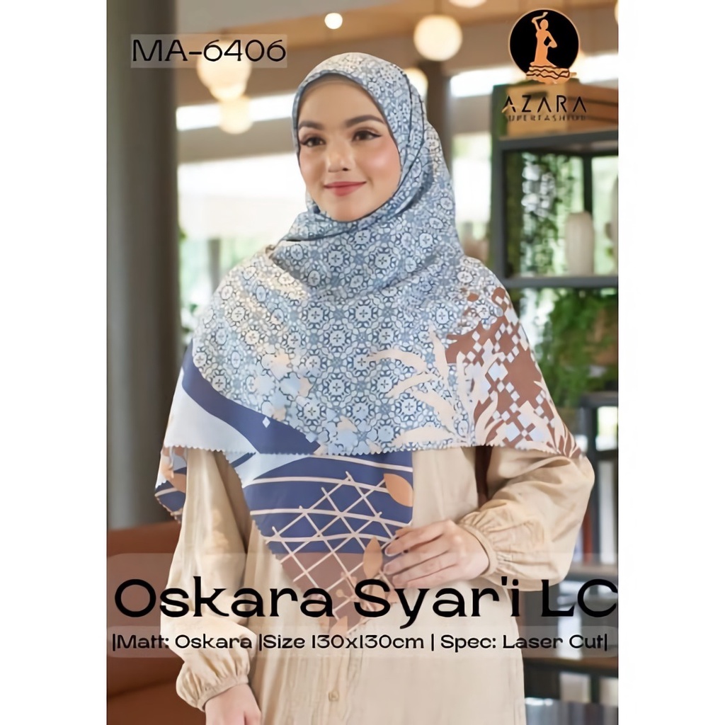 Kerudung Segiempat Syar'i Oskara Motif Lasercut By Azara Hijab Segi Empat Motif Jumbo Pasar Hija'b