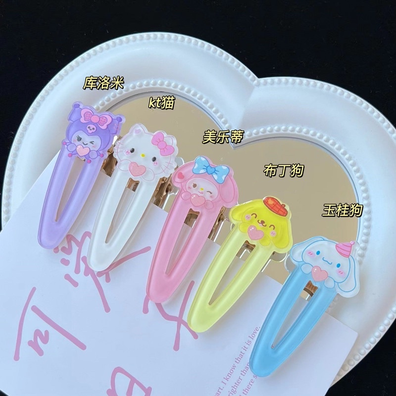 DELUNASHOP_ACC JEPITAN RAMBUT ACRILIK KARAKTER KUROMI MELODY HELLO KITTY JEPIT RAMBUT PONI KARAKTER SANRIO