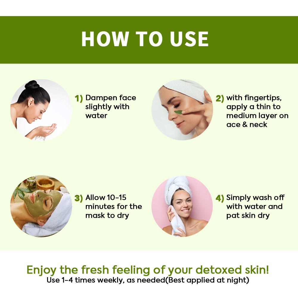 Maigoole Green Tea Clay Mask Masker Wajah Green Tea Pore Clean Clay Mask - 100gr-7