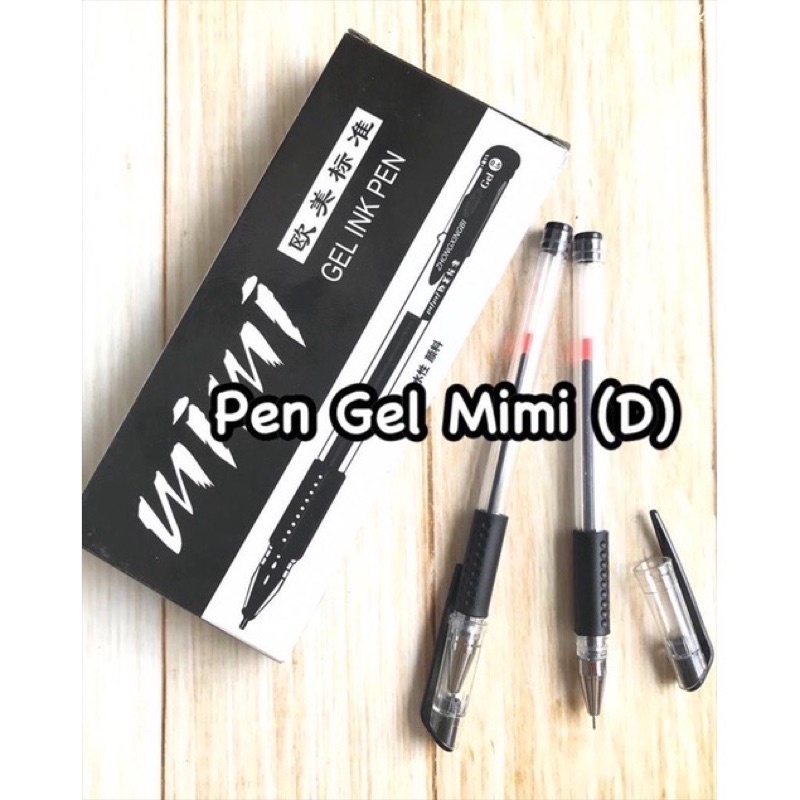 pulpen tinta hitam mimi / pulpen tinta hitam sekolah / pena gel / pulpen sekolah