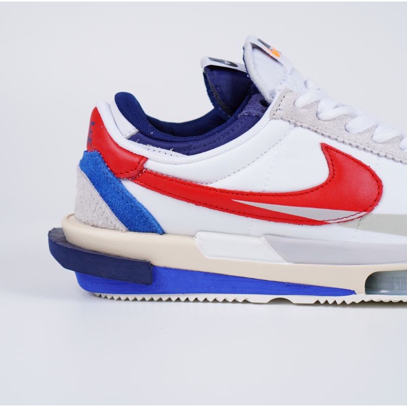 Sacai X Nike Cortez 4.0 White University Red Blue