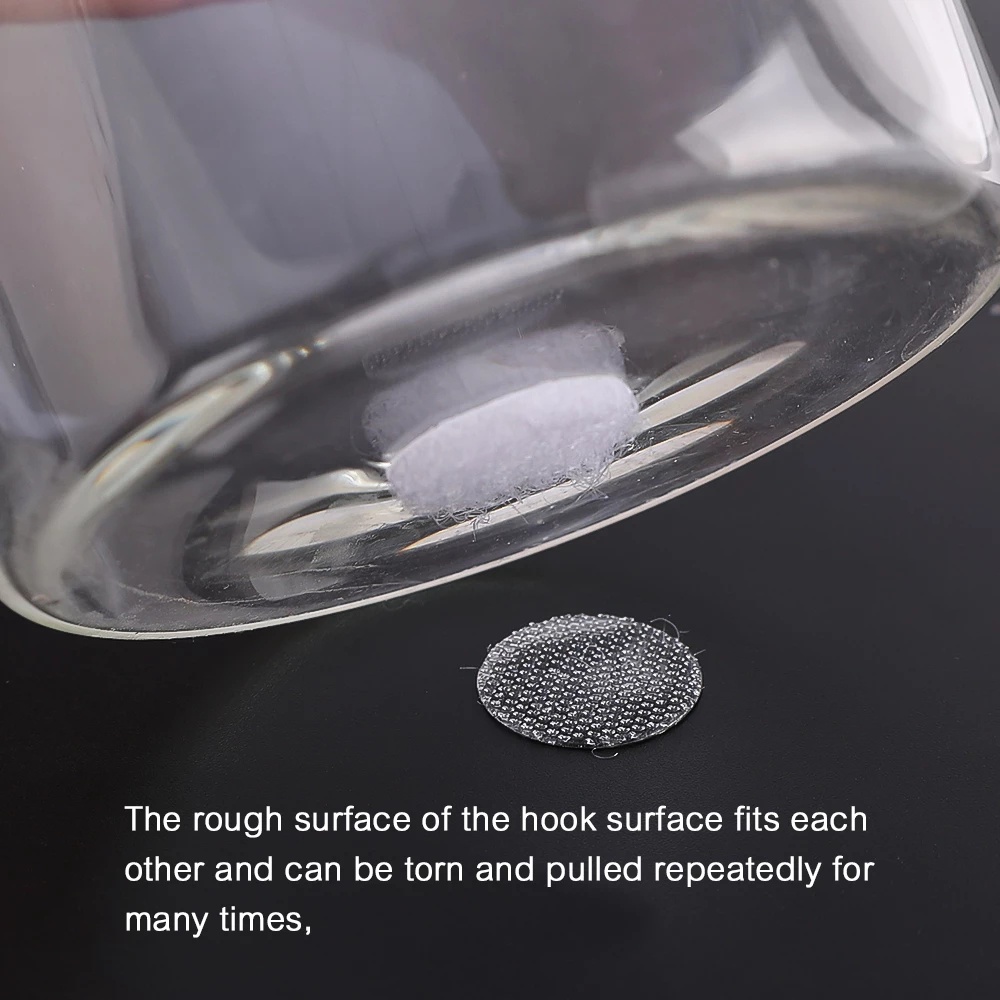 Untuk Kelas Kantor Rumah Dua Sisi Nilon Tape Putih Hitam Bulat Hook Loop Boob Tape Lem Kuat Self Adhesive Fastener Tape Dots10 /15 /20 Stiker Dots Tape Perekat