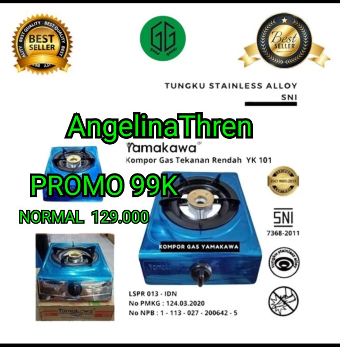 Jual Kompor Gas Tungku Yamakawa Kompor Gas Satu Tungku Alloy Murah Shopee Indonesia