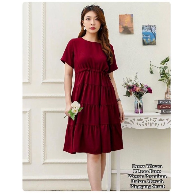 DRESS MILEA / DRESS CASUAL WANITA KOREAN STYLE