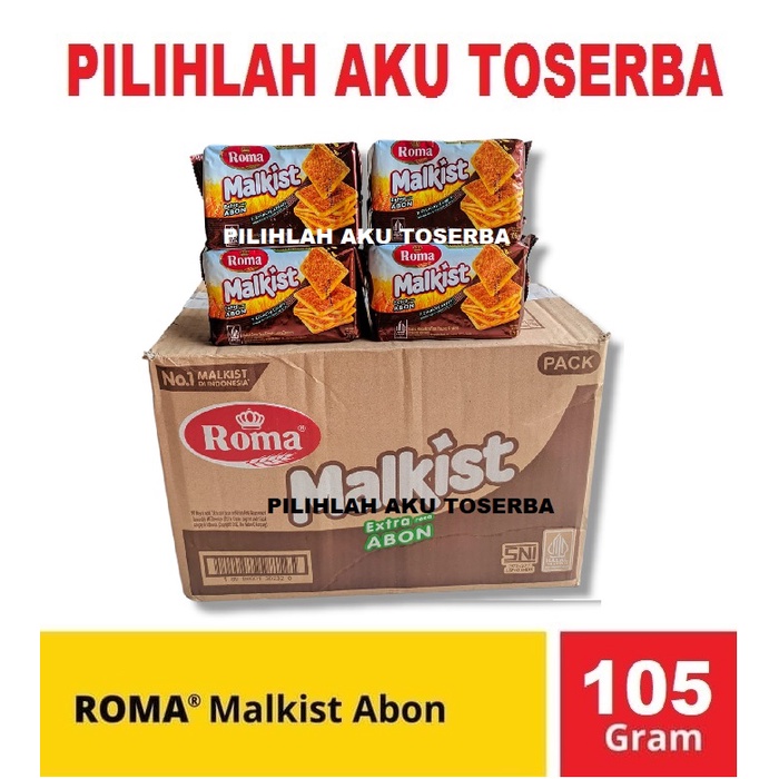 Biskuit Roma Malkist Abon Crackers @105 Gr - ( HARGA 1 DUS ISI 30 )