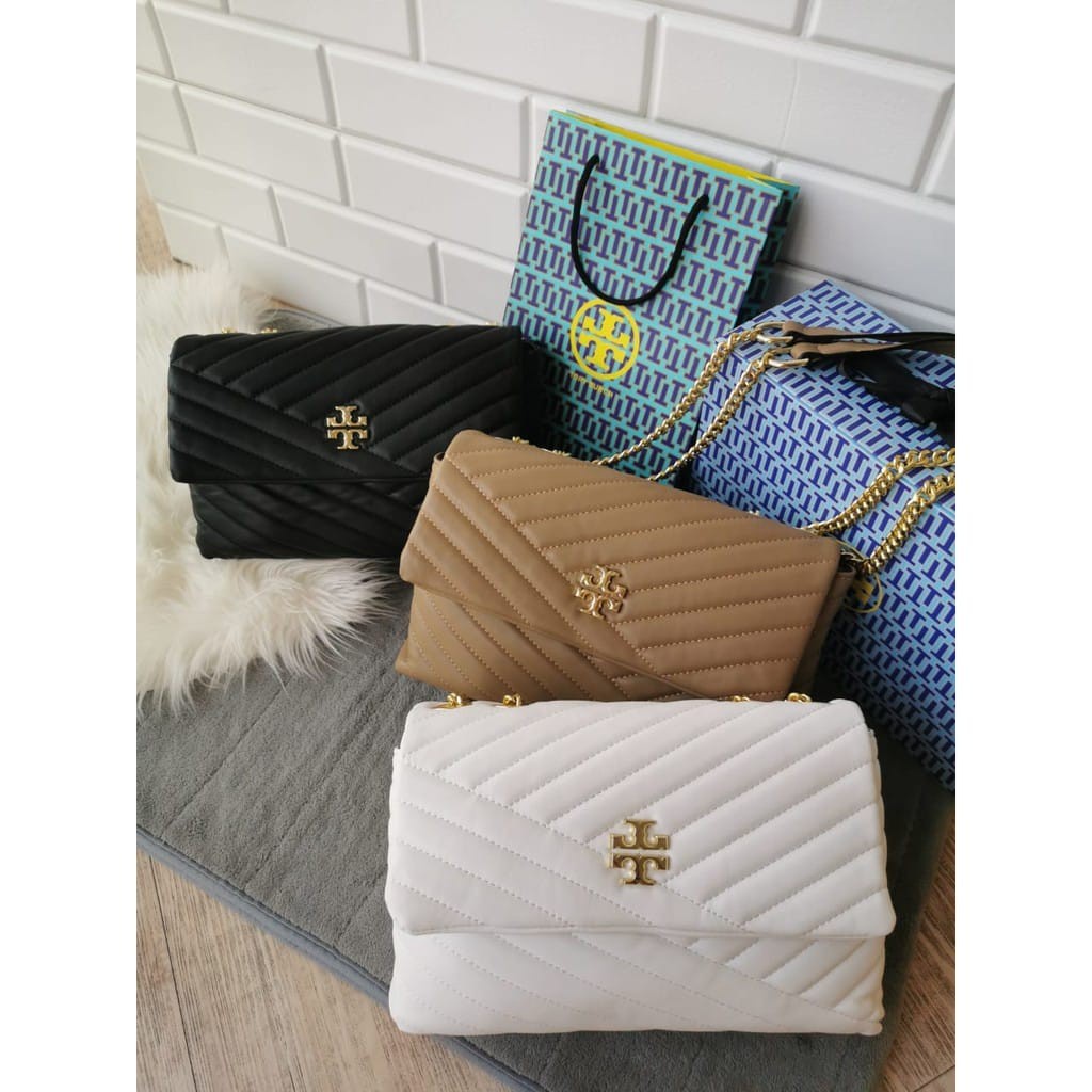 Jual TORY BURCH KIRA CHEVRON DEVON SAND - Jakarta Pusat