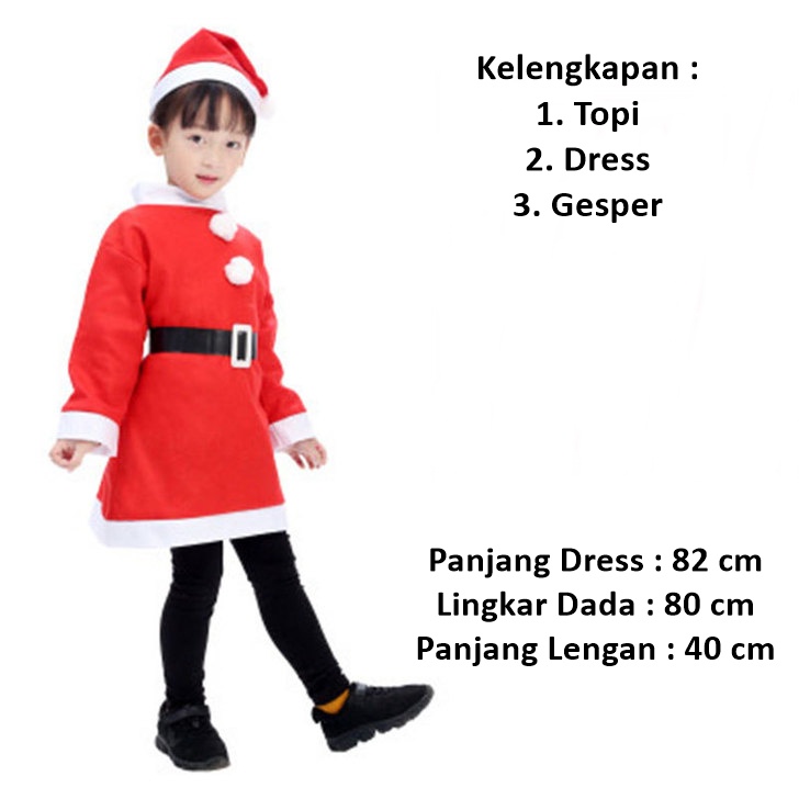 Khatinstore Kostum Natal Santa Anak Dewasa Import - KNS02