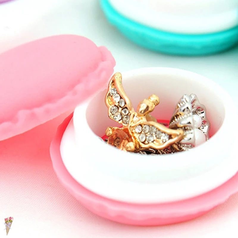 Kotak Penyimpanan Kalung Cincin Anting Bentuk MACARON Mini 4 cm - LPM Shop