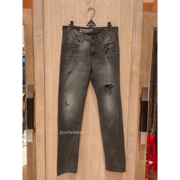 Celana Jeans Spyderbilt Original Motif Rip Jeans Mpnd Asgard Men Pants Denim Black