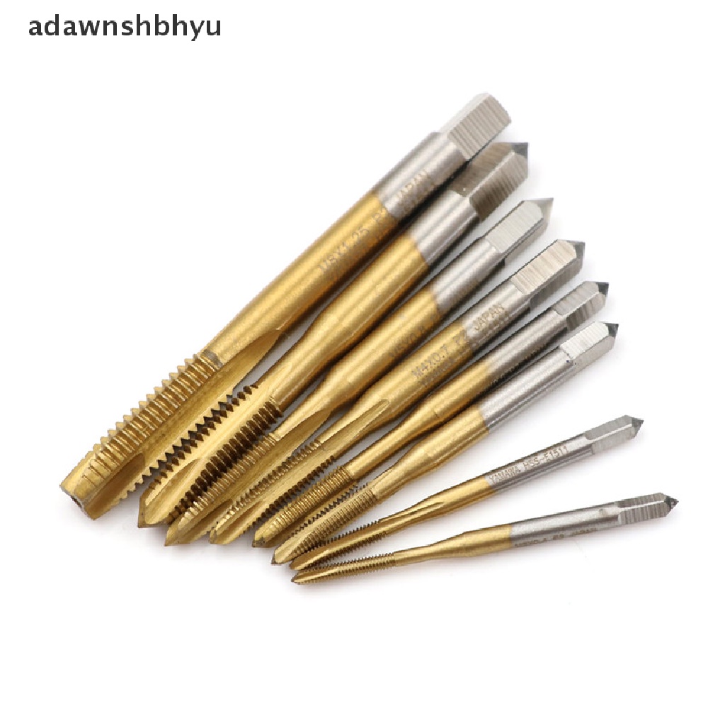 Adawnshbhyu M2/M2.5/M3/M3.5/M4/M5/M6/M8 HSS Metric Straight Flute Thread Screw Tap Plug Tap ID