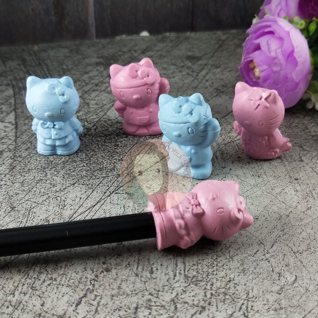 Tutup Pensil Karet Pencil Cap Penutup Pensil Kartun Dragon Ball Hello Kitty Mainan Jadul Nostalgia Generasi 90an Edukasi Kreatif Anak