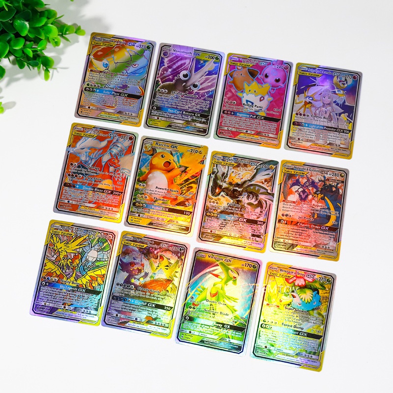 60-120 Pcs Kartu Pokemon Bahasa Inggris Vmax EX GX MEGA TRA Energi Khusus TCG Collection Battle Booster Mainan Untuk Anak Dewasa