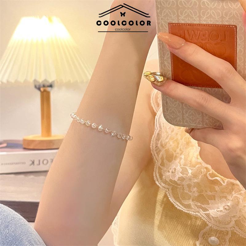 COD❤️Gelang Kristal Fashion Korea Sederhana Wanita Gadis Gelang Perhiasan Aksesoris- cl