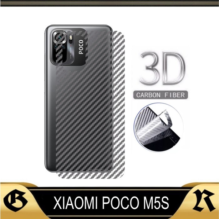 XIAOMI POCO M5S BACK SKIN CARBON ANTI GORES BELAKANG