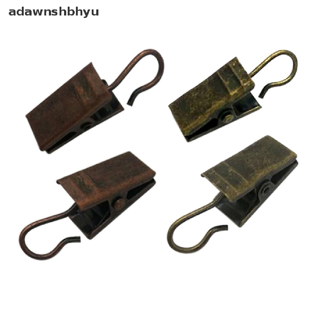 Adawnshbhyu 10pcs Klip Tirai Logam Kuat Kokoh Shower Hooks Aksesoris Tirai ID