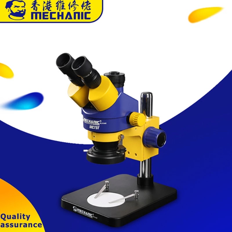 MICROSCOPE MECHANIC STEREO TRINOCULAR MC75T-B1 MICROSCOPE TRINOKULAR MECHANIC MC75T-B1 PLUS LAMPU OR