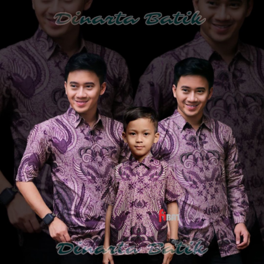 ATASAN BAJU BATIK COUPLE SET KELUARGA AYAH DAN ANAK [BISA SATUAN] HEM PRIA ANAK LENGAN PENDEK KEMEJA