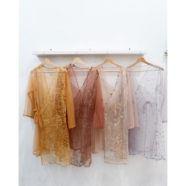 tile kimono dress kondangan