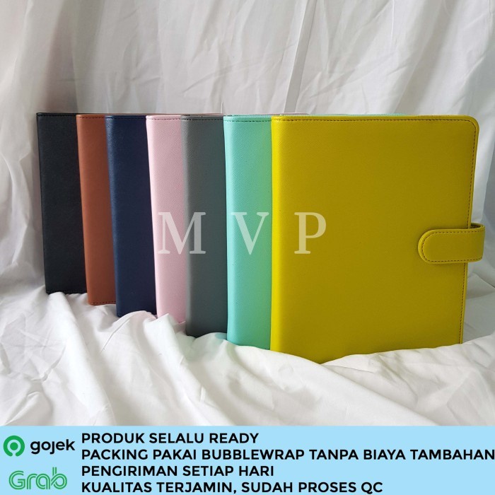 

BINDER KULIT EKSKLUSIF POLOS 20 RING ORGANIZER KERTAS A5 MINT GREEN