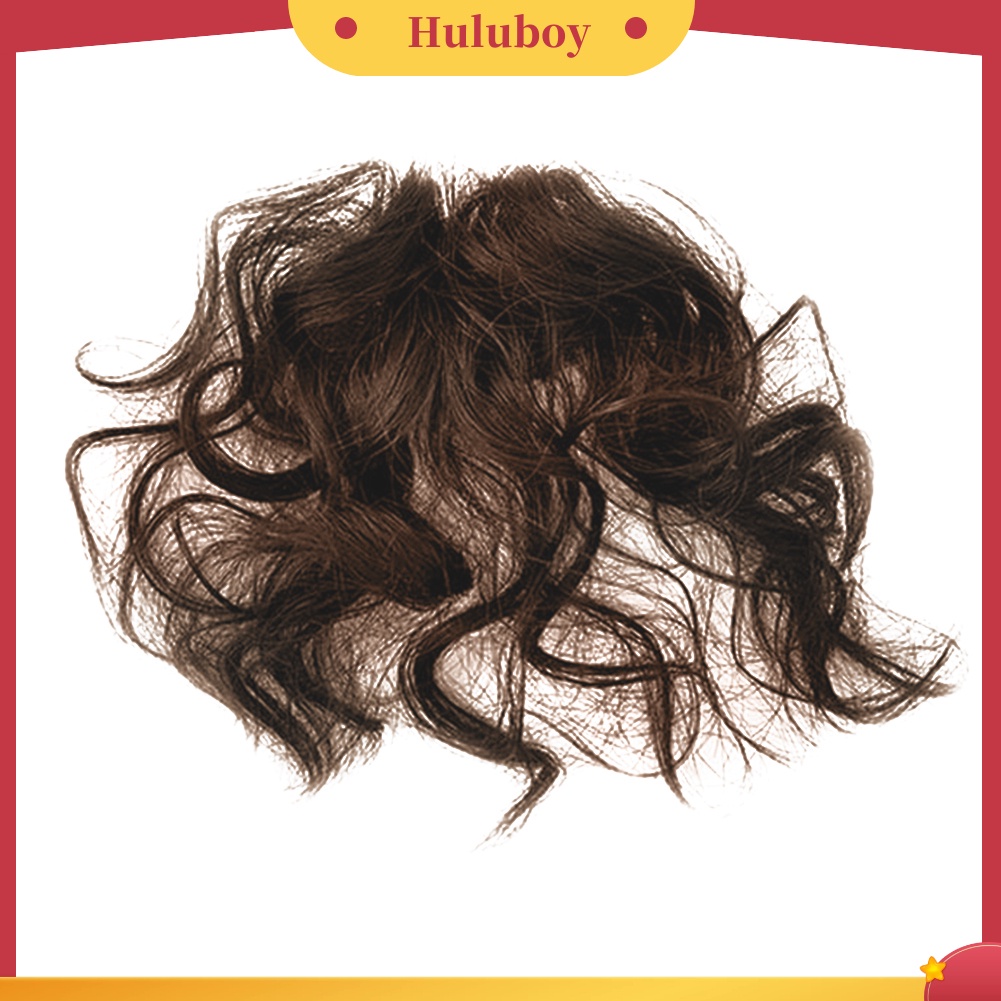 Rambut Poni Palsu Extension Model Klip-in Keriting Fluffy Natural Untuk Anak Perempuan