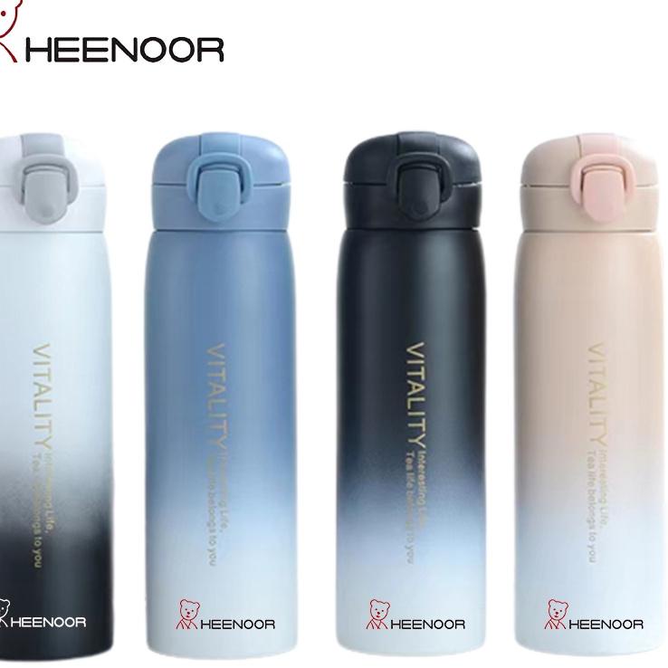 Sekarang Ada Termos HeeNoor Portable dengan Desain Gradasi dan 2 dinding vaccuum Flask BPA Free 450ml HN-71/91