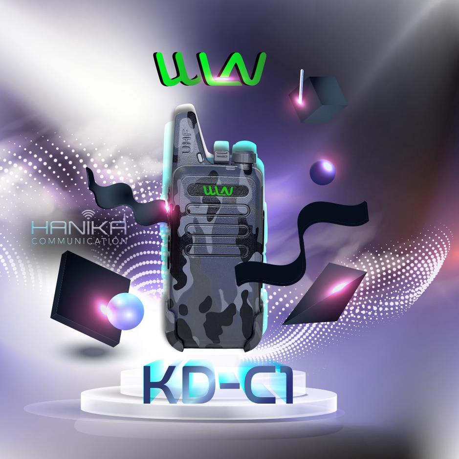 Big Deals WLN KD-C1 Handie Talkie UHF Abu Loreng Garansi Free Handsfree HT WLAN