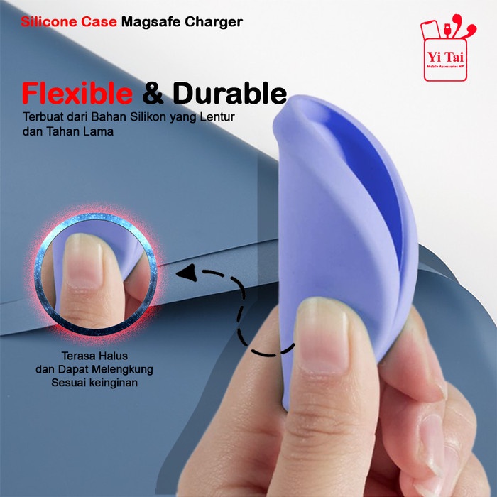 SILICON CASE FOR MAGSAFE MAGNETIC WIRELESS CHARGER