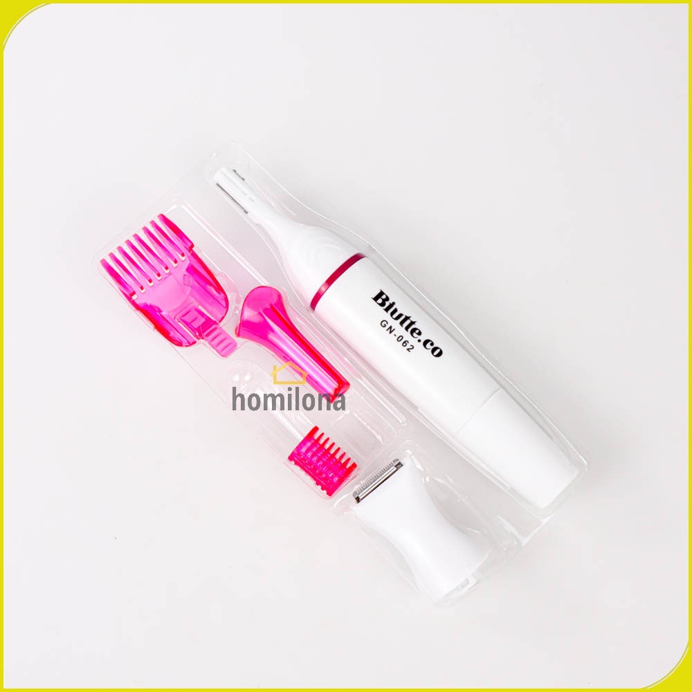 Biutte.co 5 in 1 Trimmer Shaver Pencukur Bulu Tubuh Elektrik Personal Care GN-062 White