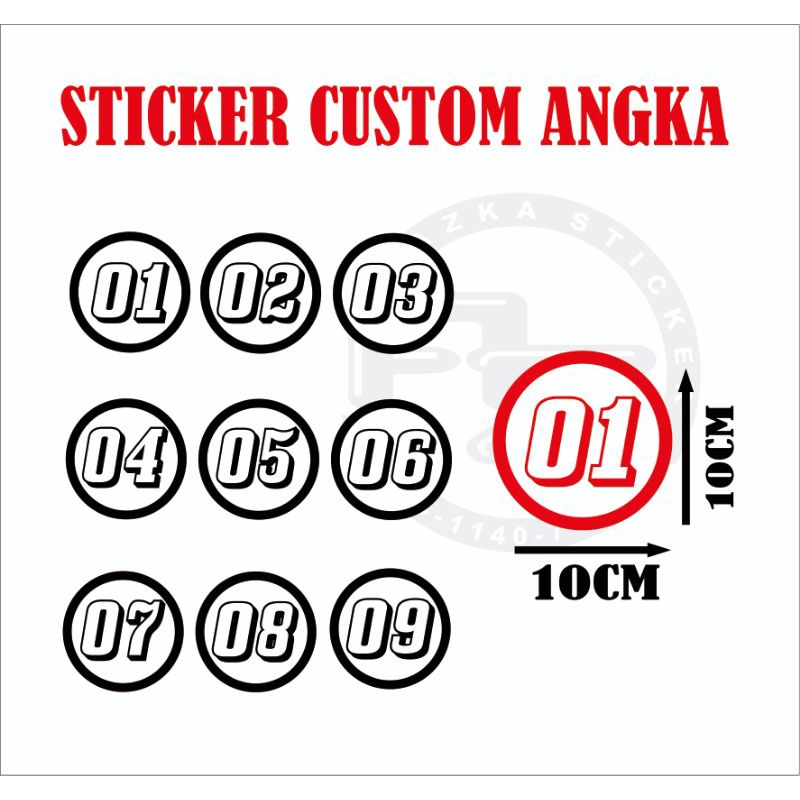 

Sticker angka, Sticker custom nomor ,cutting sticker