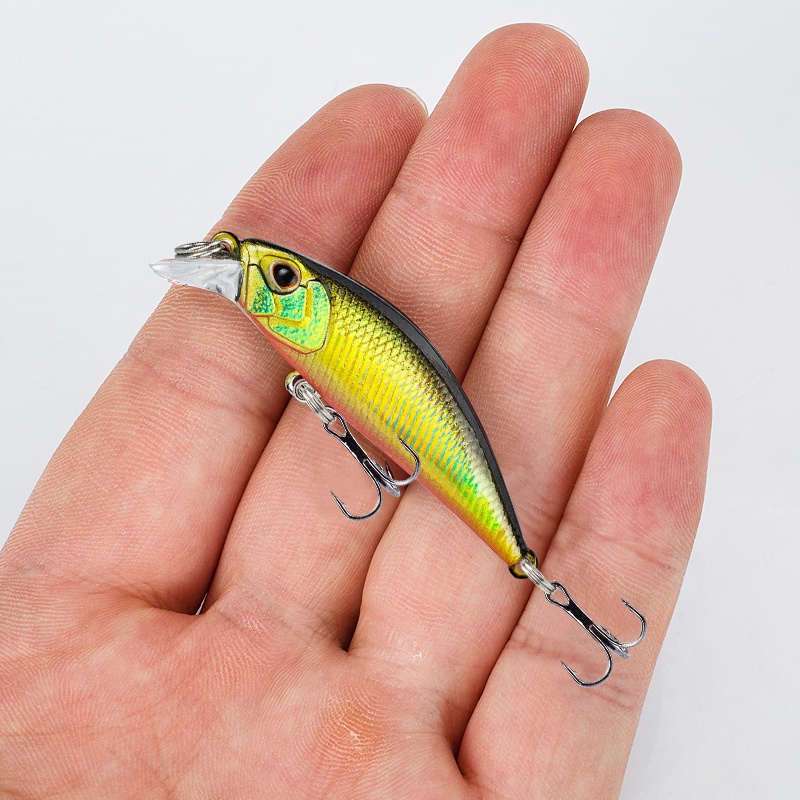 20warna Umpan Pancing 1 Pcs 4.5 Cm/5g Tenggelam Ikan Kecil Lure 3D Mata Memancing Lure 2treble Hook Buzz Umpan Lure Hard Bass Lures