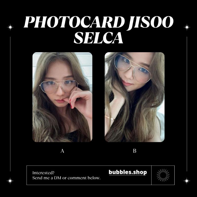 PHOTOCARD UNOFFICIAL JISOO BLACKPINK SELCA