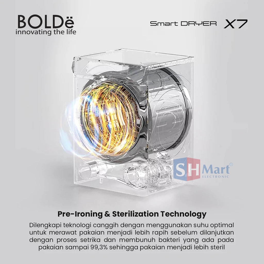 DRYER BOLDE X7 / BOLDE SMART DRYER X7 / MESIN PENGERING BAJU GARANSI RESMI