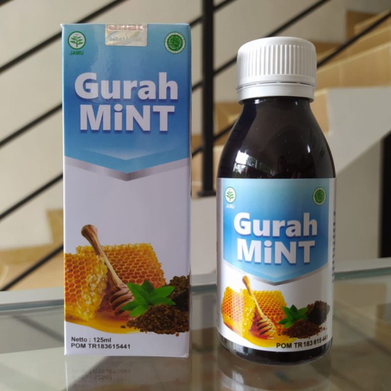 GURAH HERBAL OBAT FLU DAN BATUK KERING BERDAHAK AMPUH - GURAH MINT ALAFIAT 60ml