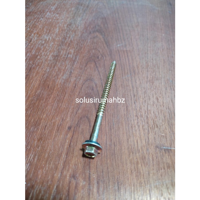 Baut Drilling Kayu SDS 12 X 100mm Baja Ringan Atap Roofing Drill Screw  Sekrup10cm 100 Mm 10 Cm Roof Wood Skrup bajaringan