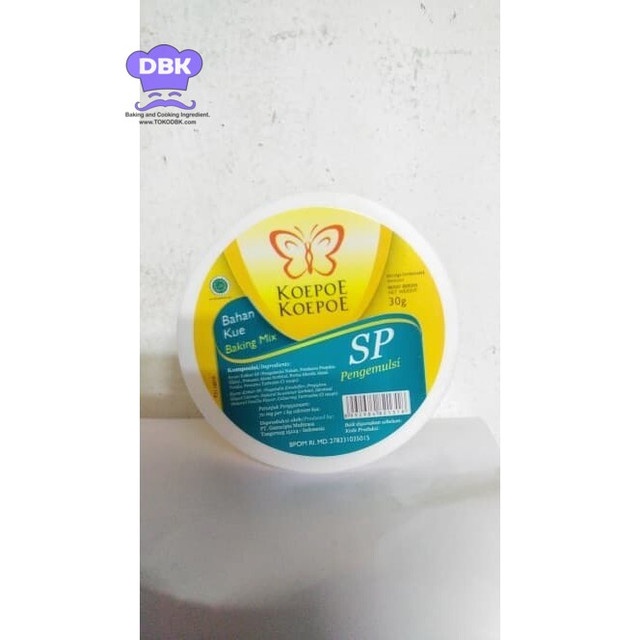 

Kupu-kupu koepoekoepoe SP 30gr pengemulsi pengembang kue
