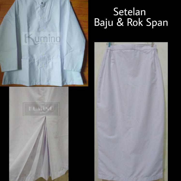 <J-31㊛> Setelan Rok Putih Setelan Seragam Perawat Putih Rok Span Seragam Dinas Wanita Putih Rok Span