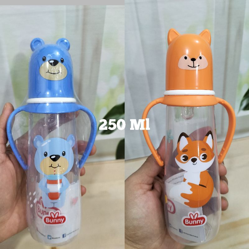 Paket Botol Susu Karakter Lucu(Botol+Nipple+Gagang+Sedotan)BPA Free 250 Ml/125 Ml 2418