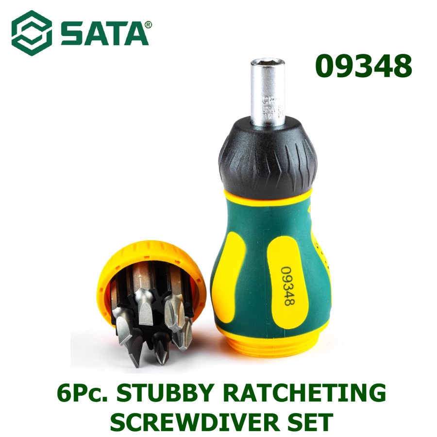 Jual Sata Tools Obeng Cebol Set Pc Stubby Ratcheting Screwdiver Set Shopee Indonesia