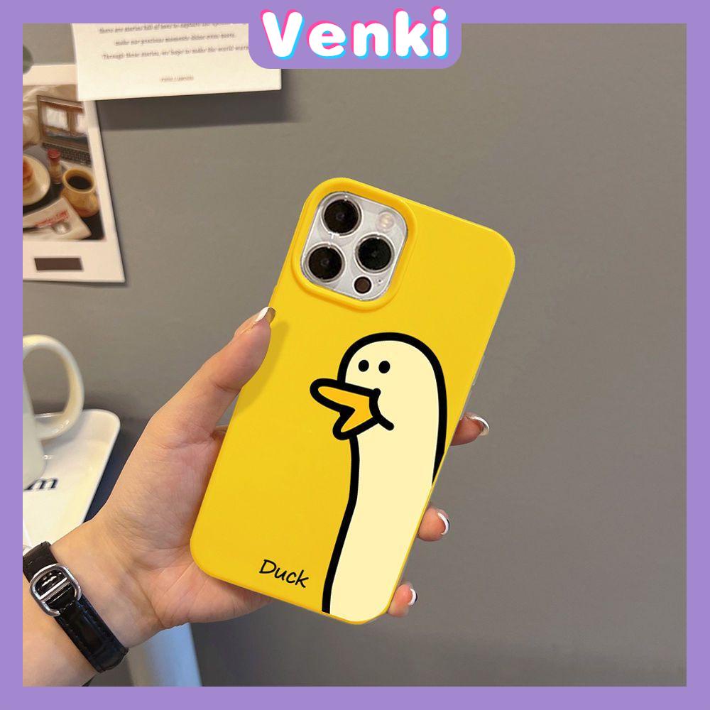 Case For iPhone 14 Pro Max Soft TPU Candy Case Cute Cartoon Duck Glossy Yellow Back Cover Camera Protection Shockproof For iPhone 13 12 11 Plus Pro Max 7 Plus X XR