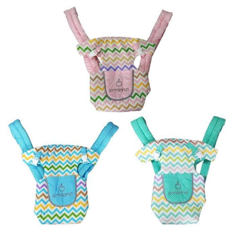 Omiland Gendongan Ransel Bordir Print Chevron/Gendongan Depan Omiland Series OBG 2202
