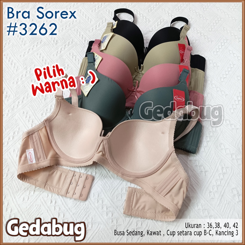 BH Bra Sorex 3262 Kawat Full Cup Sorex Kait 3 | BH sorex 3262 Busa dan kawat - Gedabug