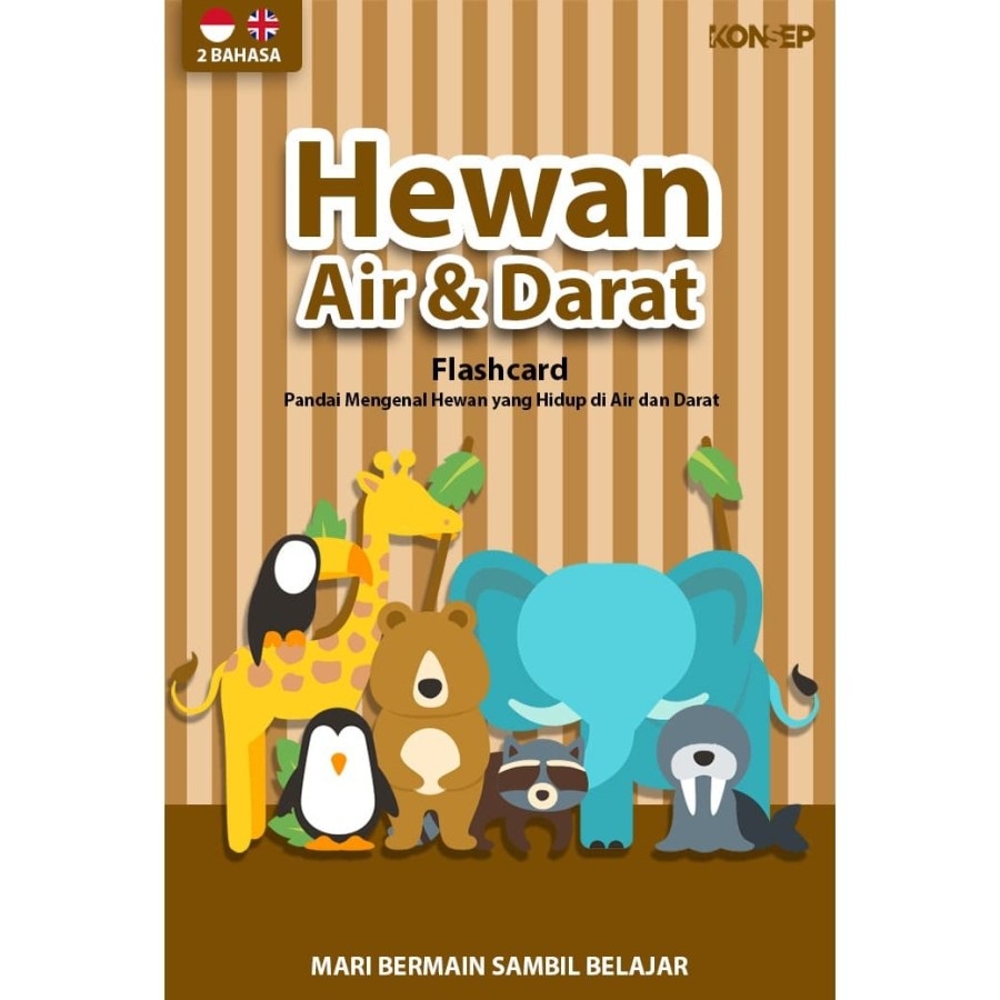 Jual Kartu Edukasi Anak Belajar Mengenal Nama-Nama Hewan Animal Card