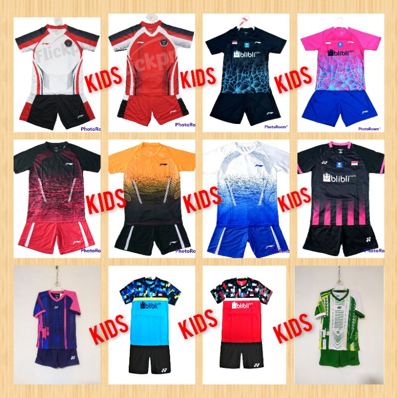 setelan anak terlaris/setelan badminton anak laki-laki/baju badminton anak
