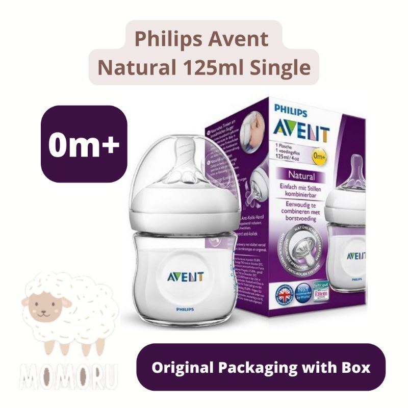 Philips Avent Natural Bottle 125ml 0M+ Wide Neck Single Pack Botol Susu Philips Avent