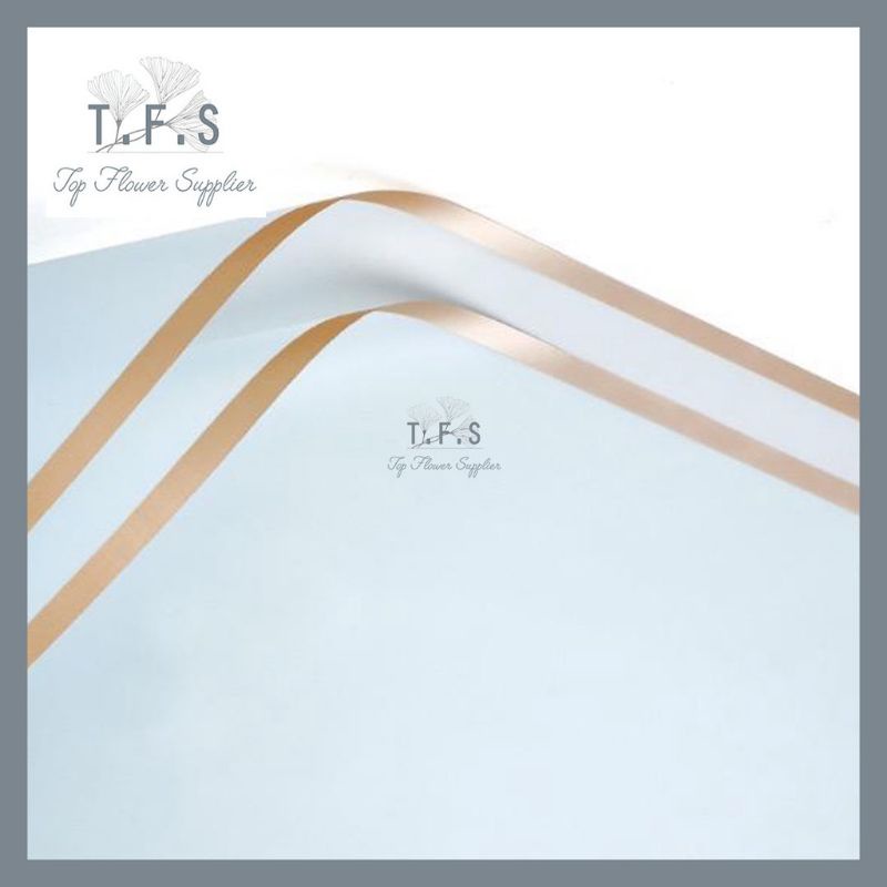 

[5LEMBAR]kertas wrapping gold line/kertas cellophane/kertas buket