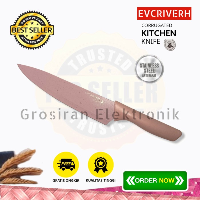 Evcriverh Chef Knife Pisau Dapur Peso Pemotong Knive Satuan Serbaguna #Original