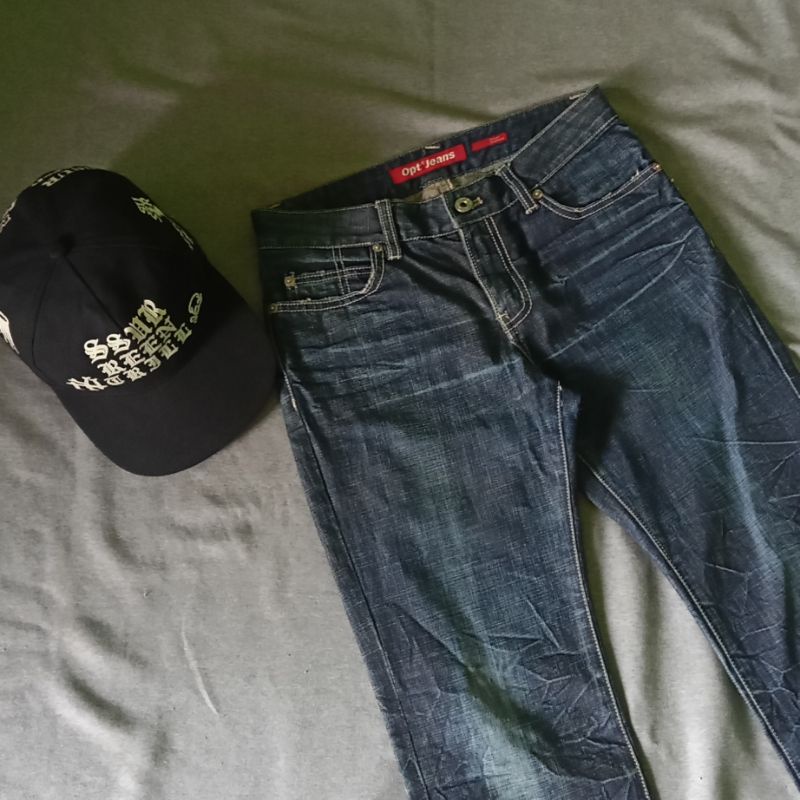 thrift jeans panjang fading second original opt jeans fading second original celana panjang jeans bekas second original