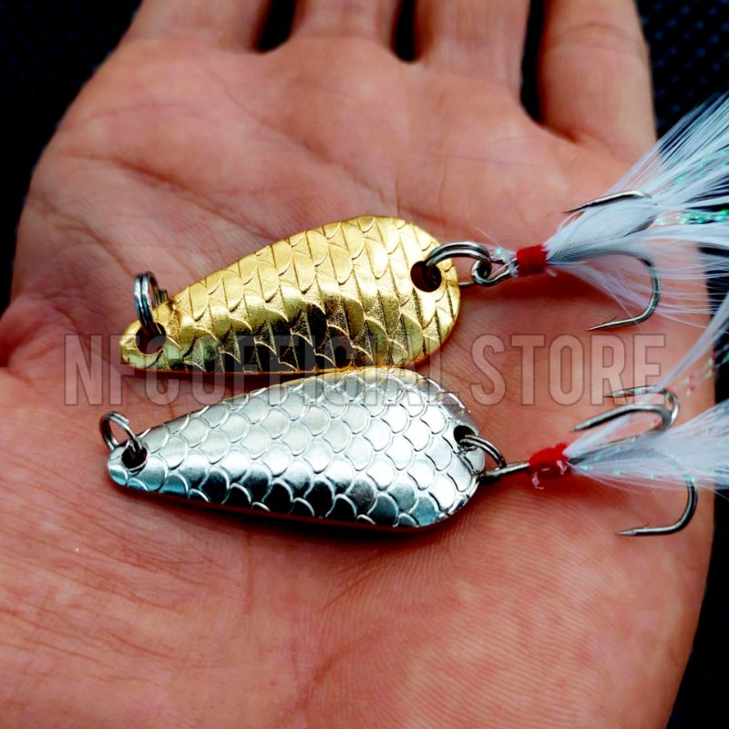 Lure metal spoon 4 cm 6,5 gram Umpan casting Baby GT Talang-talang