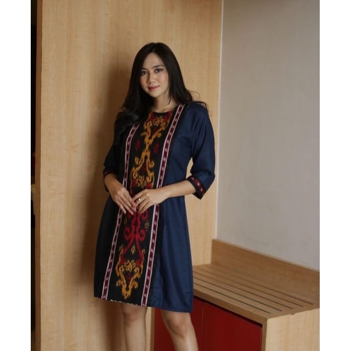 DRESS / TUNIK BATIK WANITA / CEWEK PEKALONGAN MOTIF TOYOBO SONGKET