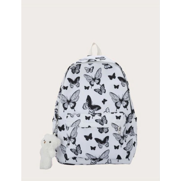 Tas ransel motif kupu kupu lucu/tas punggung wanita/tas gendong wanita/tas sekolah SD-SMP